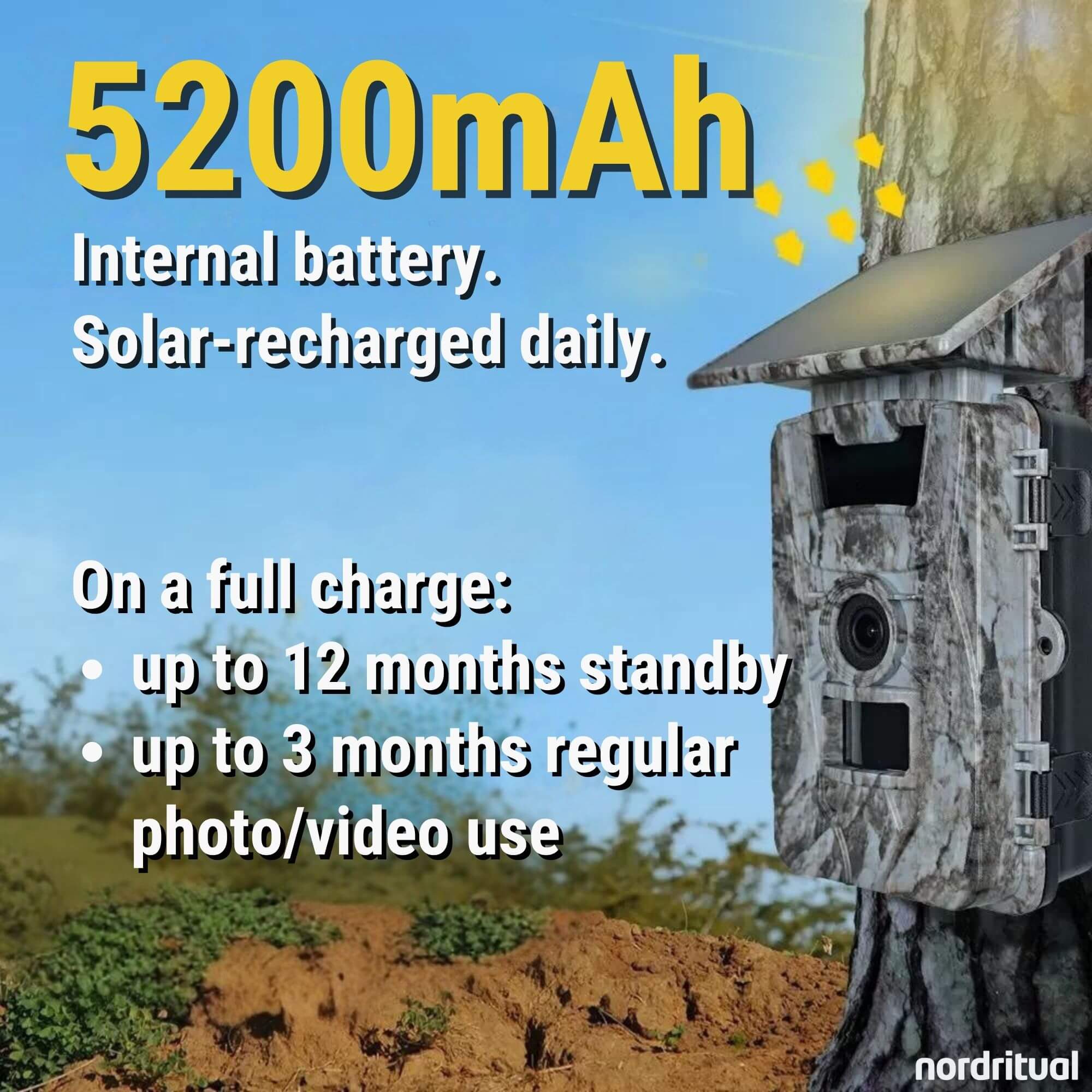 NORDRITUAL 4K Solar Trail Camera