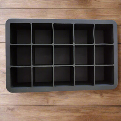 Ice Cube Trays, 4-pack, Silicone, 15 Medium Large Ice Cubes